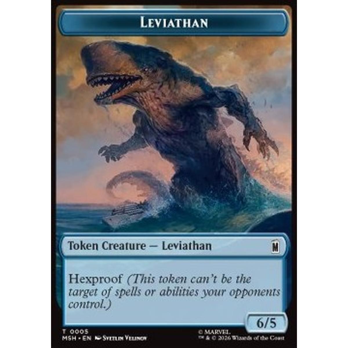Leviathan Token (U 6/5) // Food Token - Leviathan Token (U 6/5) // Food Token - [TMSH][NM]