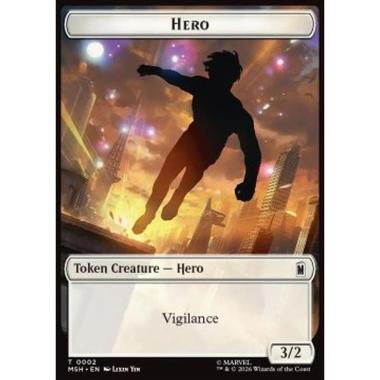 Hero Token (W 3/2) // Robot Villain Token (A 2/2) - Hero Token (W 3/2) // Robot Villain Token (A 2/2) - [TMSH][NM]