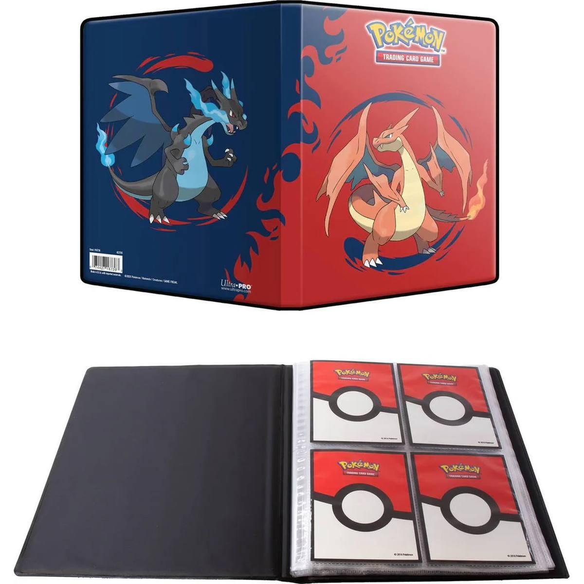 Raccoglitore Album Portfolio Pokemon 4 Tasche Mega Charizard X Y