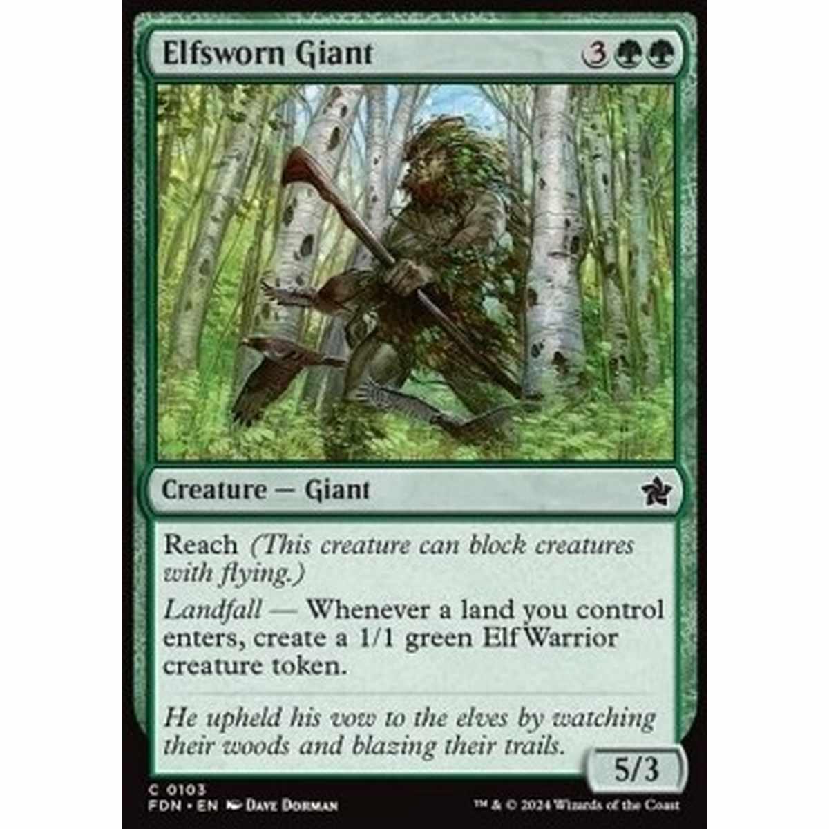 Elfsworn Giant - Elfsworn Giant - [FDN][NM] [Foil]
