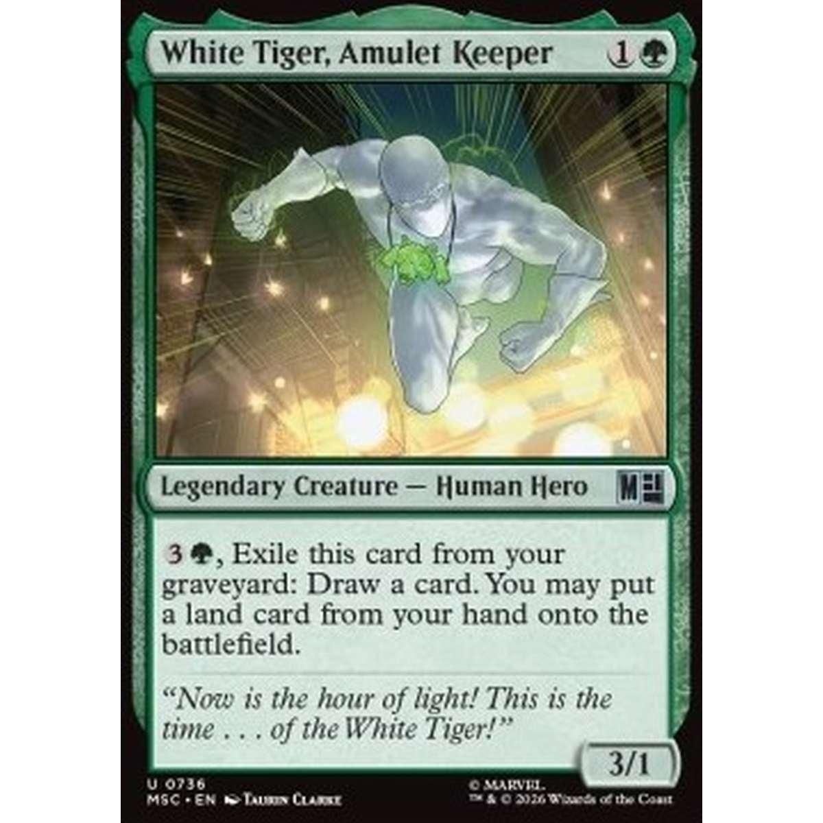 White Tiger, Amulet Keeper - White Tiger, Amulet Keeper - [XMSC][NM] [Foil]