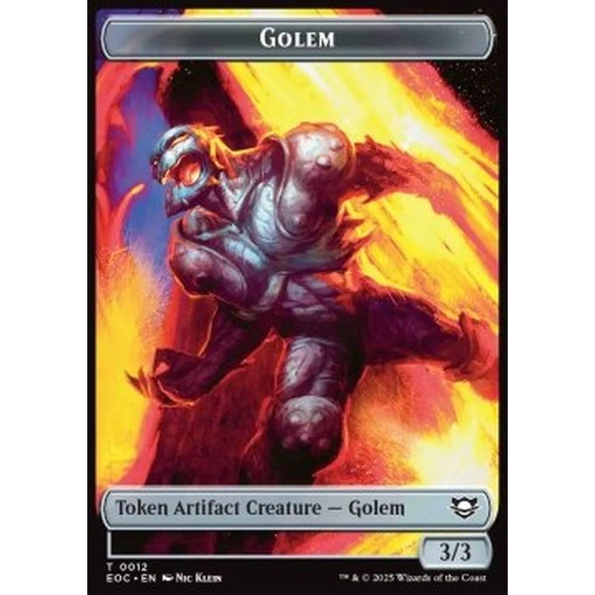Golem Token (A 3/3) // Bird Token (U 2/2) - Golem Token (A 3/3) // Bird Token (U 2/2) - [TEOE][NM]