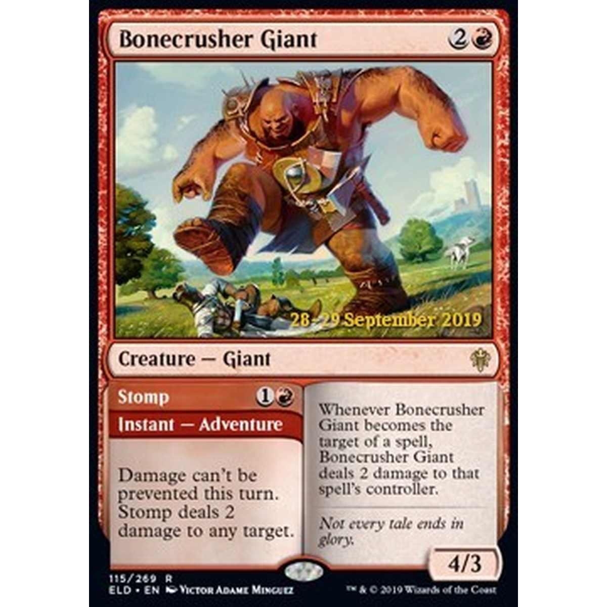 Bonecrusher Giant // Stomp (V.1) - Gigante Sbriciolaossa // Schiacciare (V.1) - [PELD][EX] [Foil]