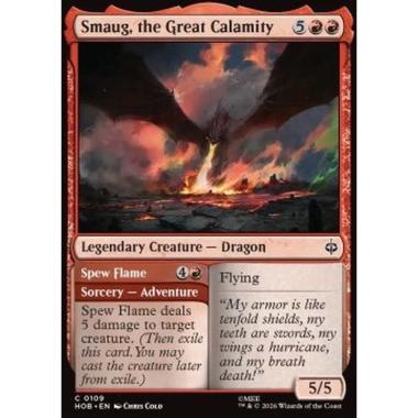 Smaug, the Great Calamity // Spew Flame - Smaug, the Great Calamity // Spew Flame - [HOB][NM] [Foil]