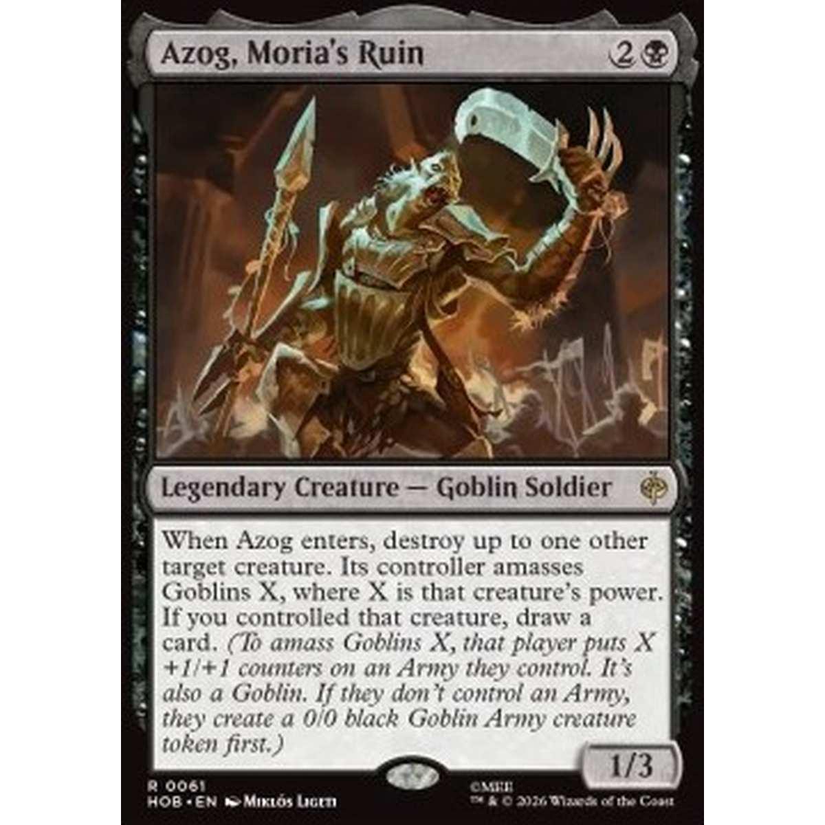 Azog, Moria's Ruin - Azog, Moria's Ruin - [HOB][NM] [Foil]