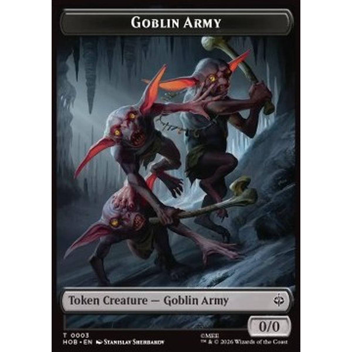 Goblin Army Token (B 0/0) // Wolf Token (G 2/2) - Goblin Army Token (B 0/0) // Wolf Token (G 2/2) - [THOB][NM] [Foil]
