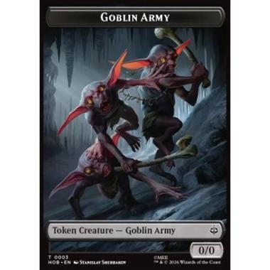Goblin Army Token (B 0/0) // Wolf Token (G 2/2) - Goblin Army Token (B 0/0) // Wolf Token (G 2/2) - [THOB][NM] [Foil]