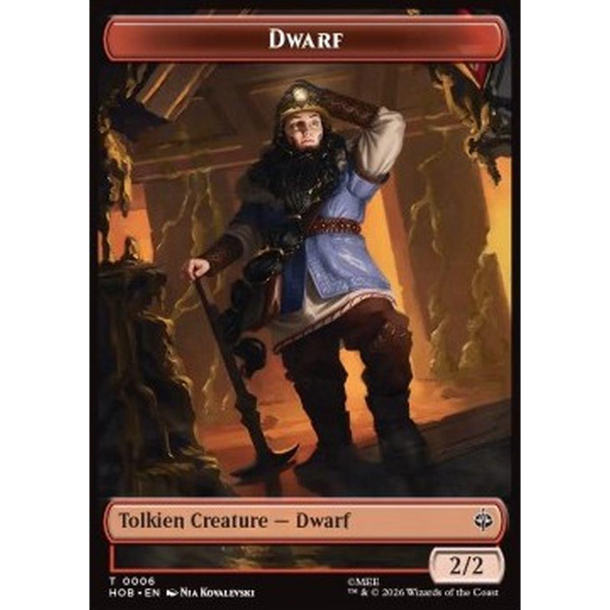 Dwarf Token (R 2/2) // Human Soldier Token (W 1/1) - Dwarf Token (R 2/2) // Human Soldier Token (W 1/1) - [THOB][NM] [Foil]