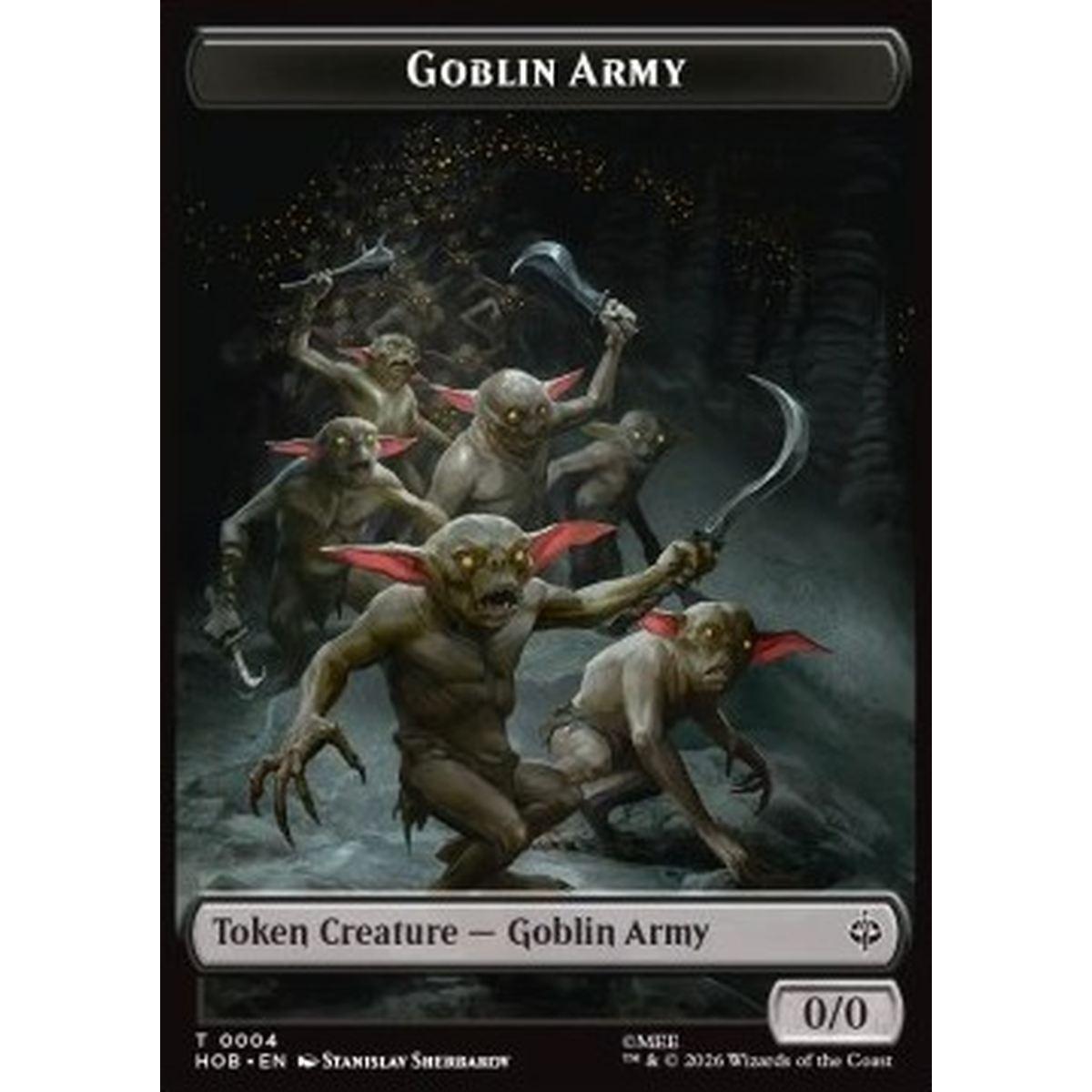 Goblin Army Token (B 0/0) // Human Soldier Token (W 1/1) - Goblin Army Token (B 0/0) // Human Soldier Token (W 1/1) - [THOB][NM] [Foil]
