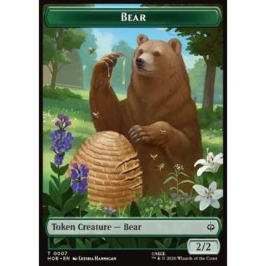 Bear Token (G 2/2) // Stone Boulder Token (A 3/1) - Bear Token (G 2/2) // Stone Boulder Token (A 3/1) - [THOB][NM] [Foil]
