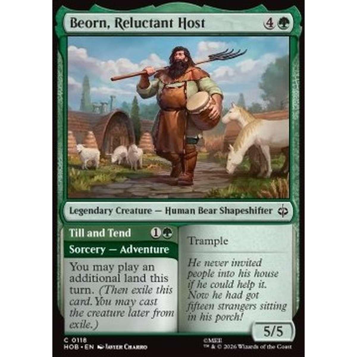 Beorn, Reluctant Host // Till and Tend - Beorn, Reluctant Host // Till and Tend - [HOB][NM] [Foil]