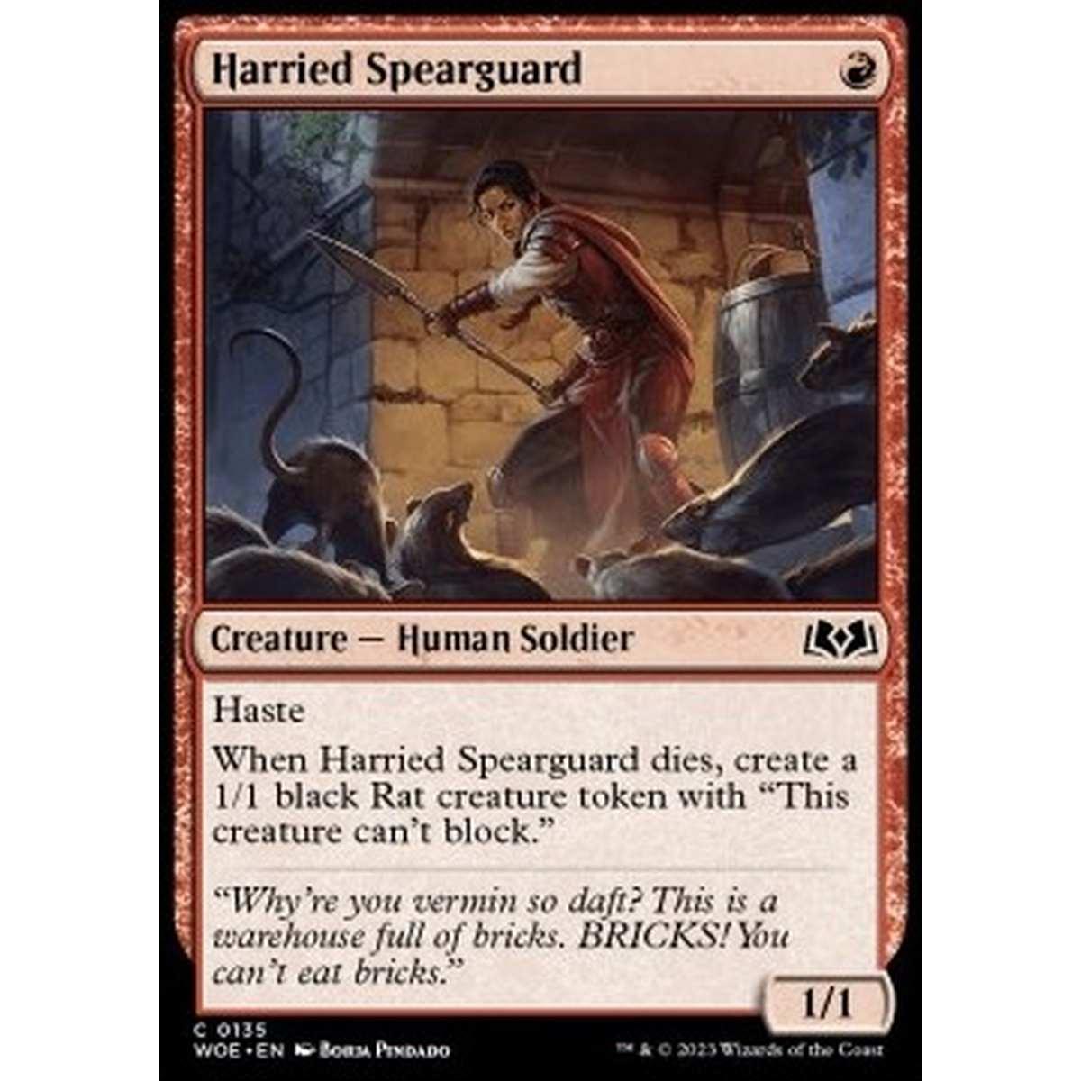 Harried Spearguard - Harried Spearguard - [WOE] [NM]