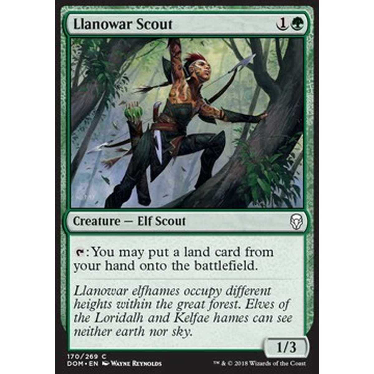 Llanowar Scout - Esploratore di Llanowar - [DOM] [NM]