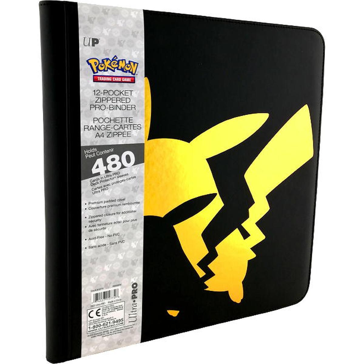 Premium Album Pro Binder Zippered 12 Tasche Elite Series Pikachu similpelle