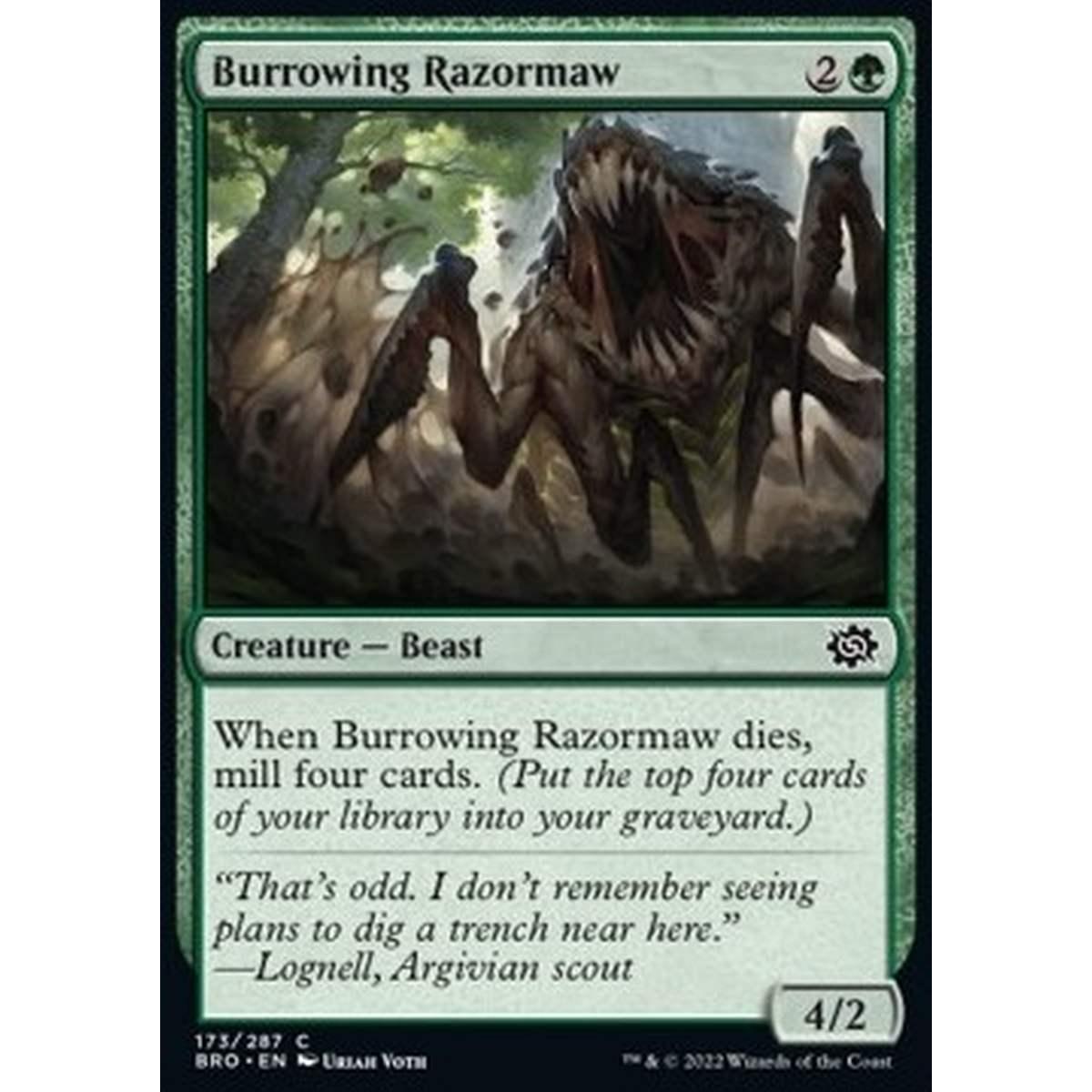 Burrowing Razormaw - Burrowing Razormaw - [BRO] [NM] [Foil]
