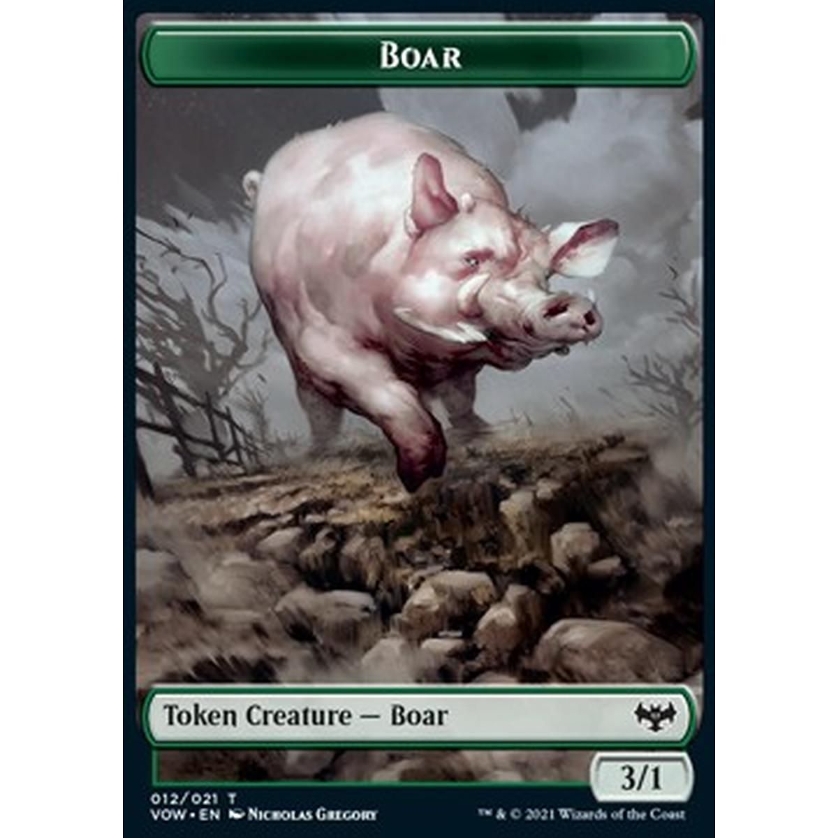 Boar Token (Green 3/1) - Boar Token (Green 3/1) - [XVOW] [NM]