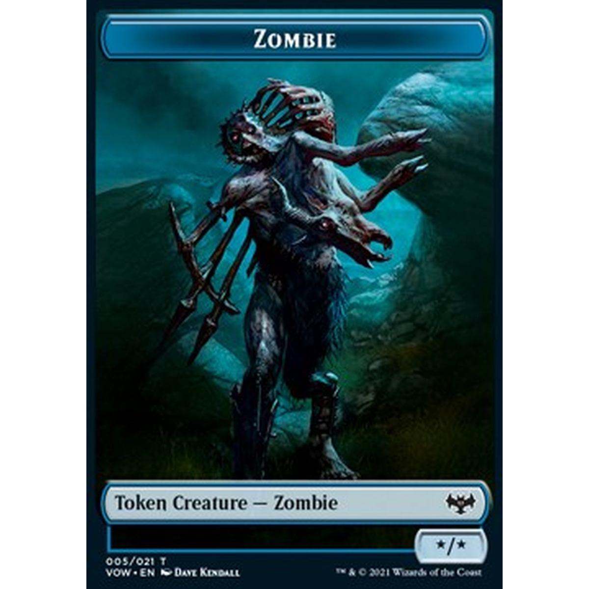 Zombie Token (Blue */*) - Zombie Token (Blue */*) - [XVOW] [NM]