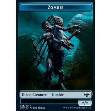 Zombie Token (Blue */*) - Zombie Token (Blue */*) - [XVOW] [NM]