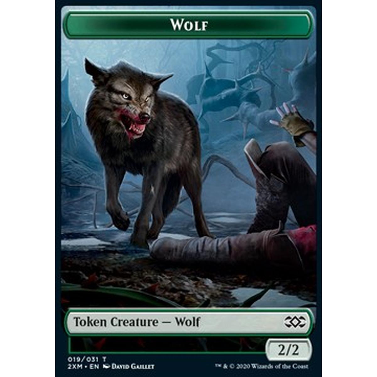 Wolf Token (Black and Green 2/2) - Wolf Token (Black and Green 2/2) - [X2XM] [NM]