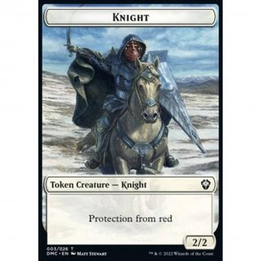 Knight Token (White 2/2 Protection from red) - Knight Token (White 2/2 Protection from red) - [XDMC] [NM]