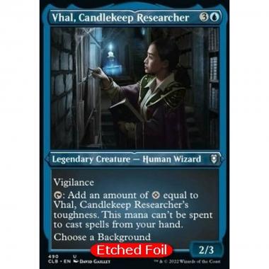 Vhal, Candlekeep Researcher (V.1) - Vhal, Candlekeep Researcher (V.1) - [XCLB] [NM] [Foil]