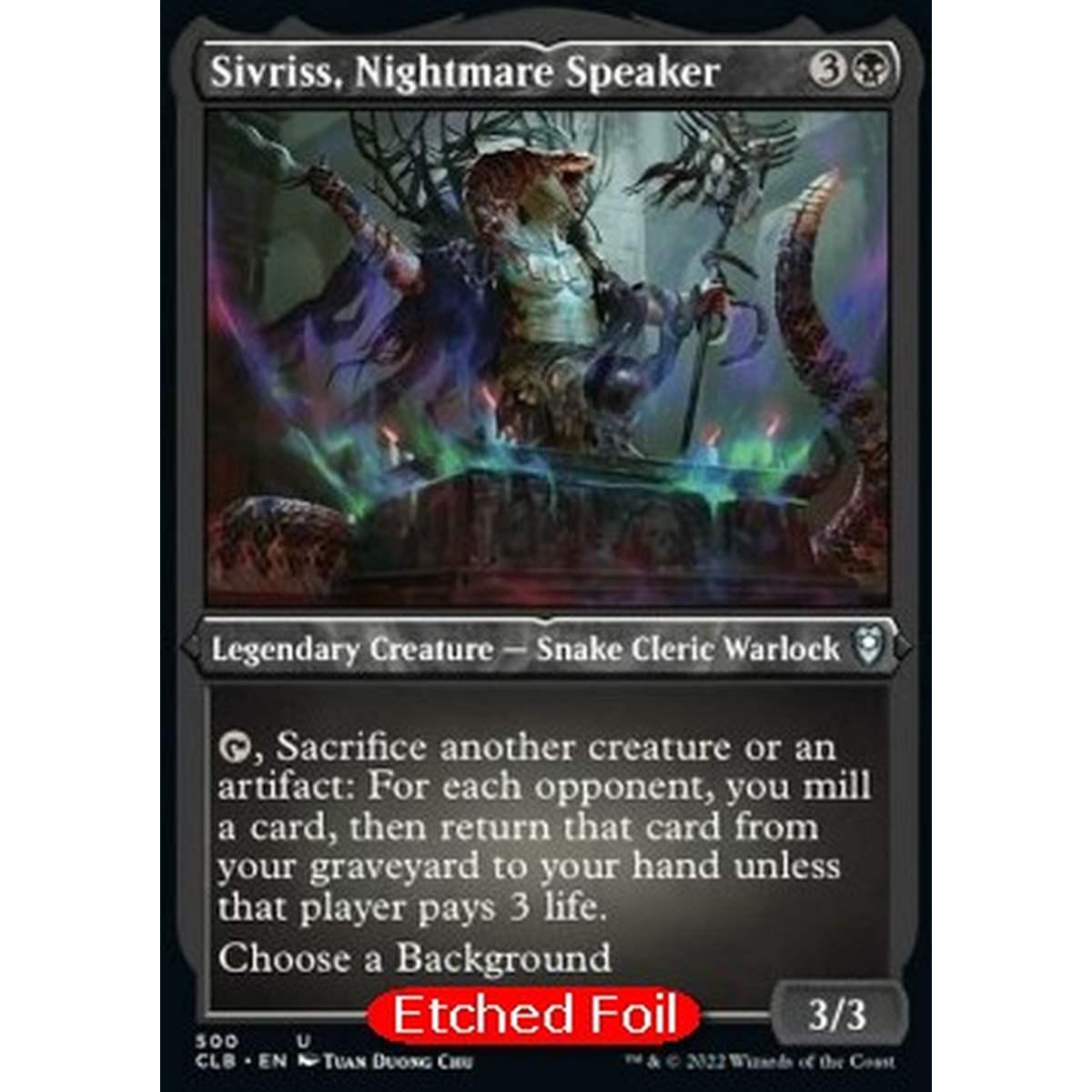 Sivriss, Nightmare Speaker (V.1) - Sivriss, Nightmare Speaker (V.1) - [XCLB] [NM] [Foil]