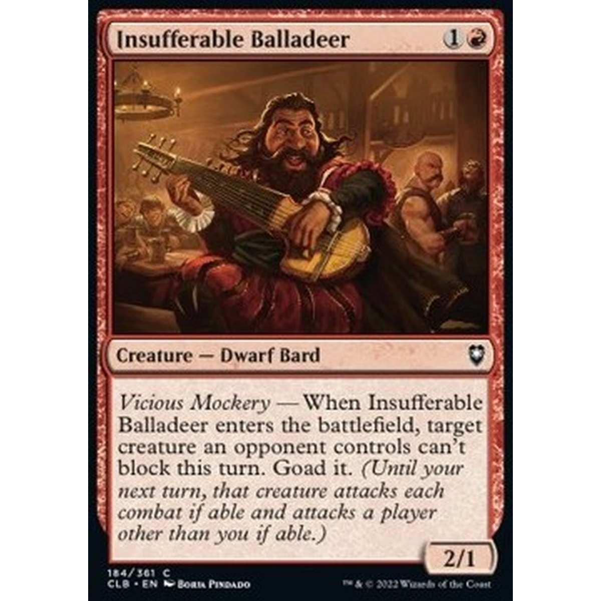Insufferable Balladeer - Insufferable Balladeer - [CLB] [NM] [Foil]