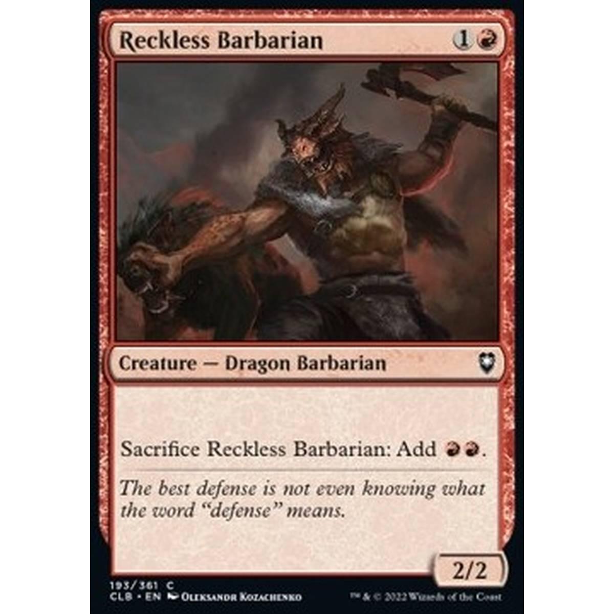 Reckless Barbarian - Reckless Barbarian - [CLB] [NM]