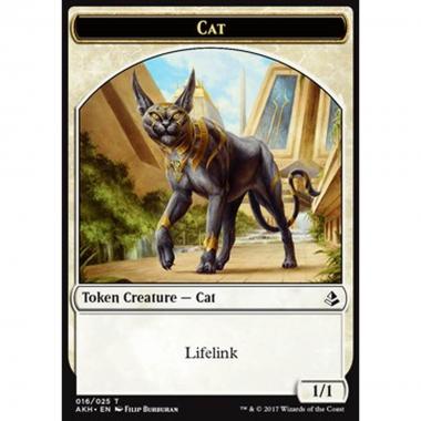 Cat Token (White 1/1 Lifelink) - Cat Token (White 1/1 Lifelink) - [AKH] [NM]