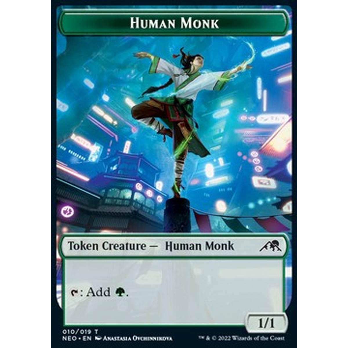 Human Monk Token (Green 1/1) - Human Monk Token (Green 1/1) - [XNEO] [NM]