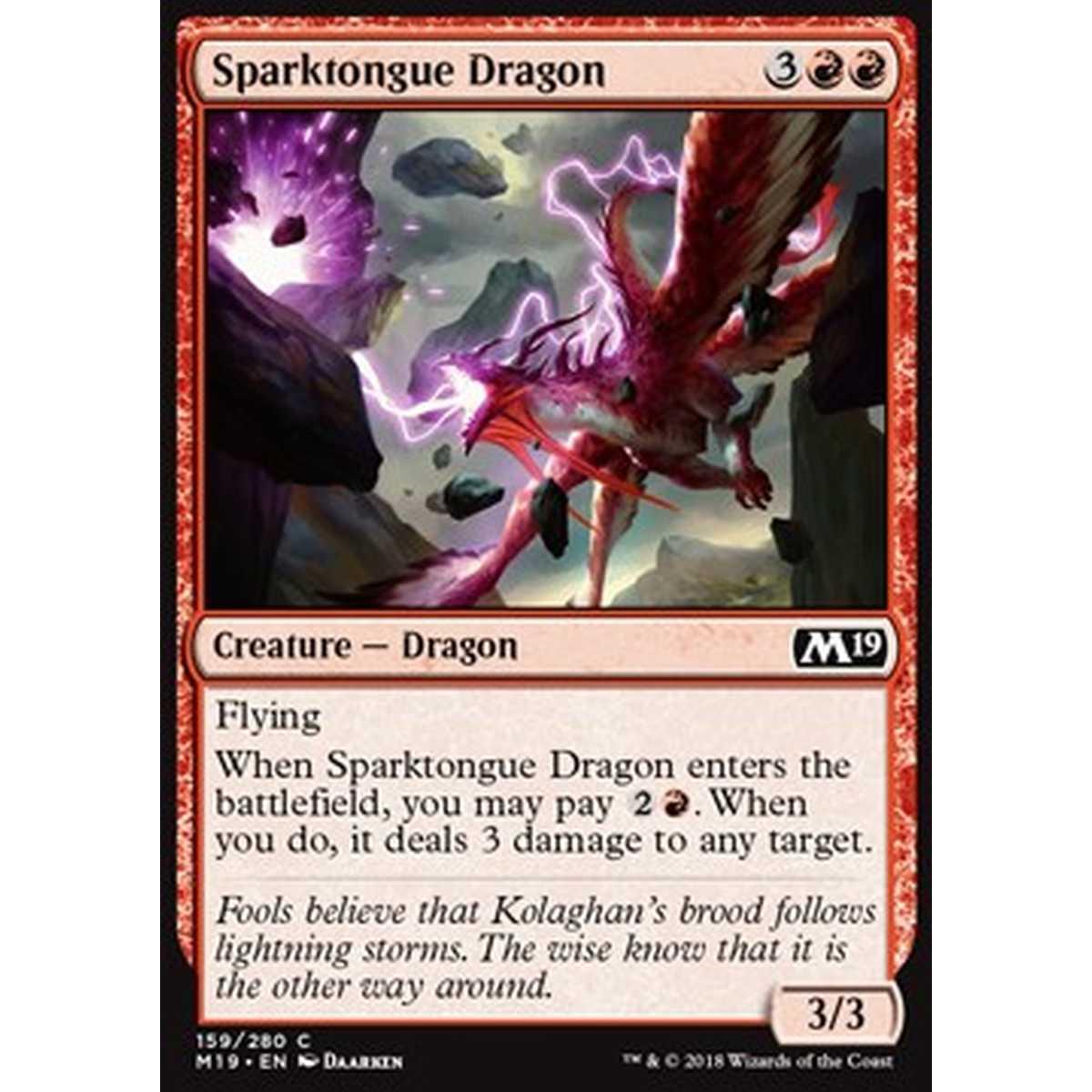 Sparktongue Dragon - Drago Sputafolgore - [M19] [NM]