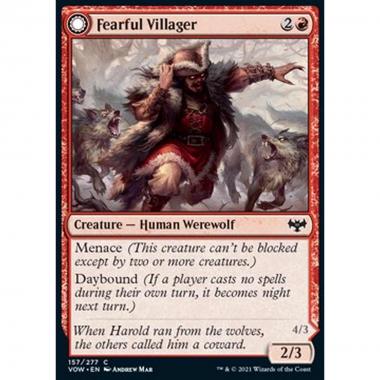 Fearful Villager // Fearsome Werewolf - Popolano Spaventato // Mannaro Spaventoso - [VOW] [NM] [Foil]