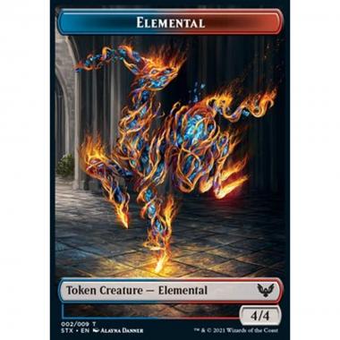 Elemental Token (Blue and Red 4/4) - Elemental Token (Blue and Red 4/4) - [XSTX] [NM]