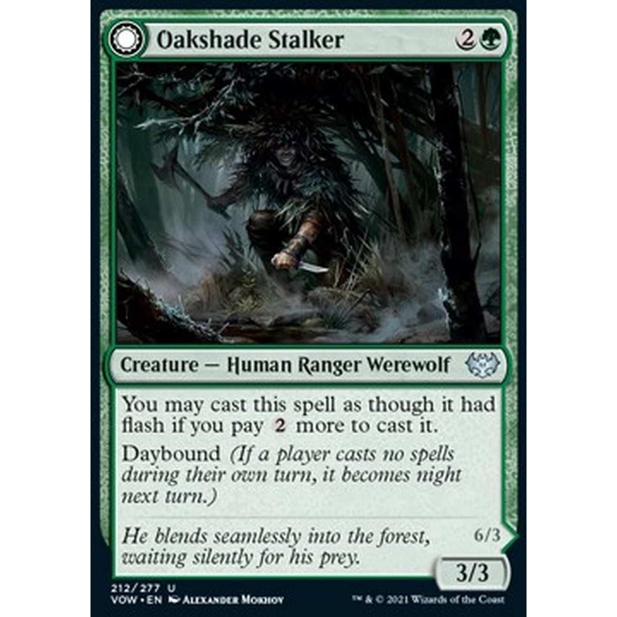 Oakshade Stalker // Moonlit Ambusher - Inseguitore delle Querce Ombrose // Assalitore al Chiaro di Luna - [VOW] [NM]
