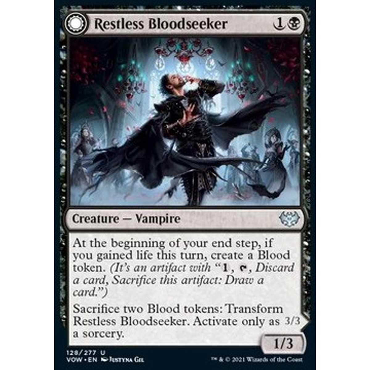 Restless Bloodseeker // Bloodsoaked Reveler - Cercasangue Inquieto // Dissoluto Inondato di Sangue - [VOW] [NM]