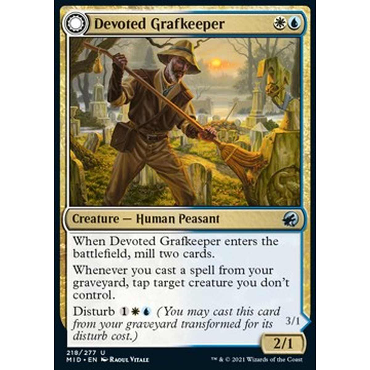 Devoted Grafkeeper // Departed Soulkeeper - Custode del Cimitero Devoto // Custode di Anime Defunto - [MID] [NM]