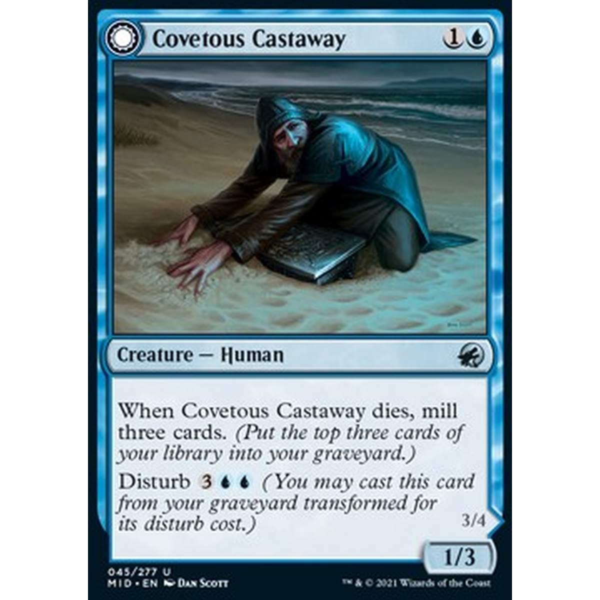 Covetous Castaway // Ghostly Castigator - Naufrago Bramoso // Punitore Spettrale - [MID] [NM]