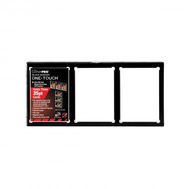 ONE-TOUCH 3-Card Black Border UV Magnetic Holder ULTRA PRO - 35PT - 3 CARDS