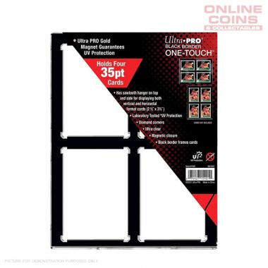 ONE-TOUCH 4 Card Black Border UV Magnetic Holder ULTRA PRO - 35 PT<br />
