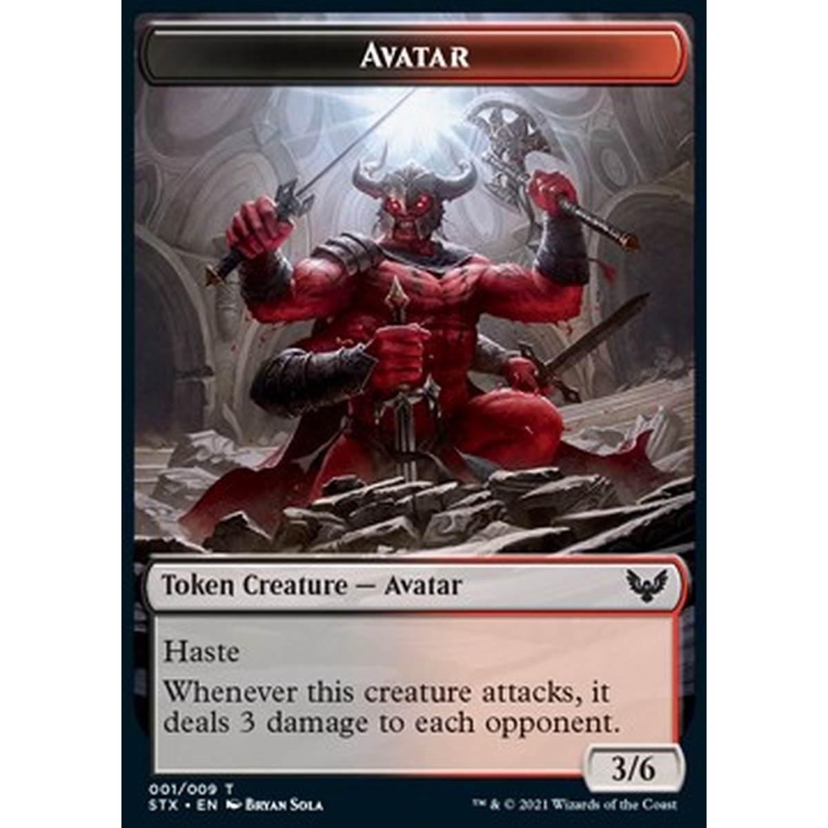 Avatar Token (Black and Red 3/6) - Avatar Token (Black and Red 3/6) - [XSTX] [NM]