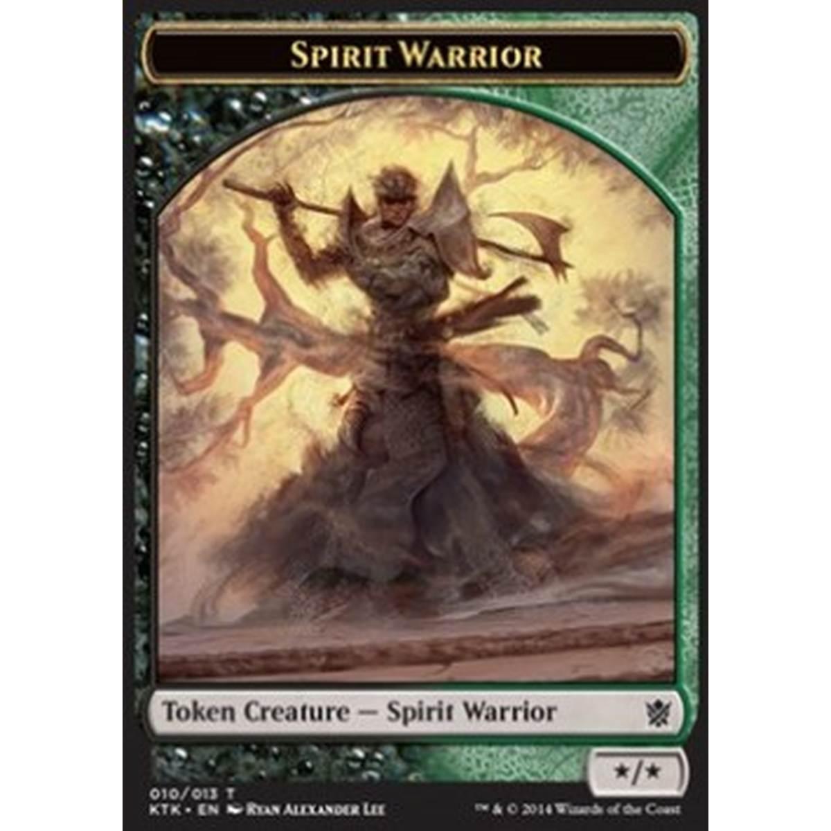 Spirit Warrior Token (Black and Green */*) - Spirit Warrior Token (Black and Green */*) - [KTK] [NM]