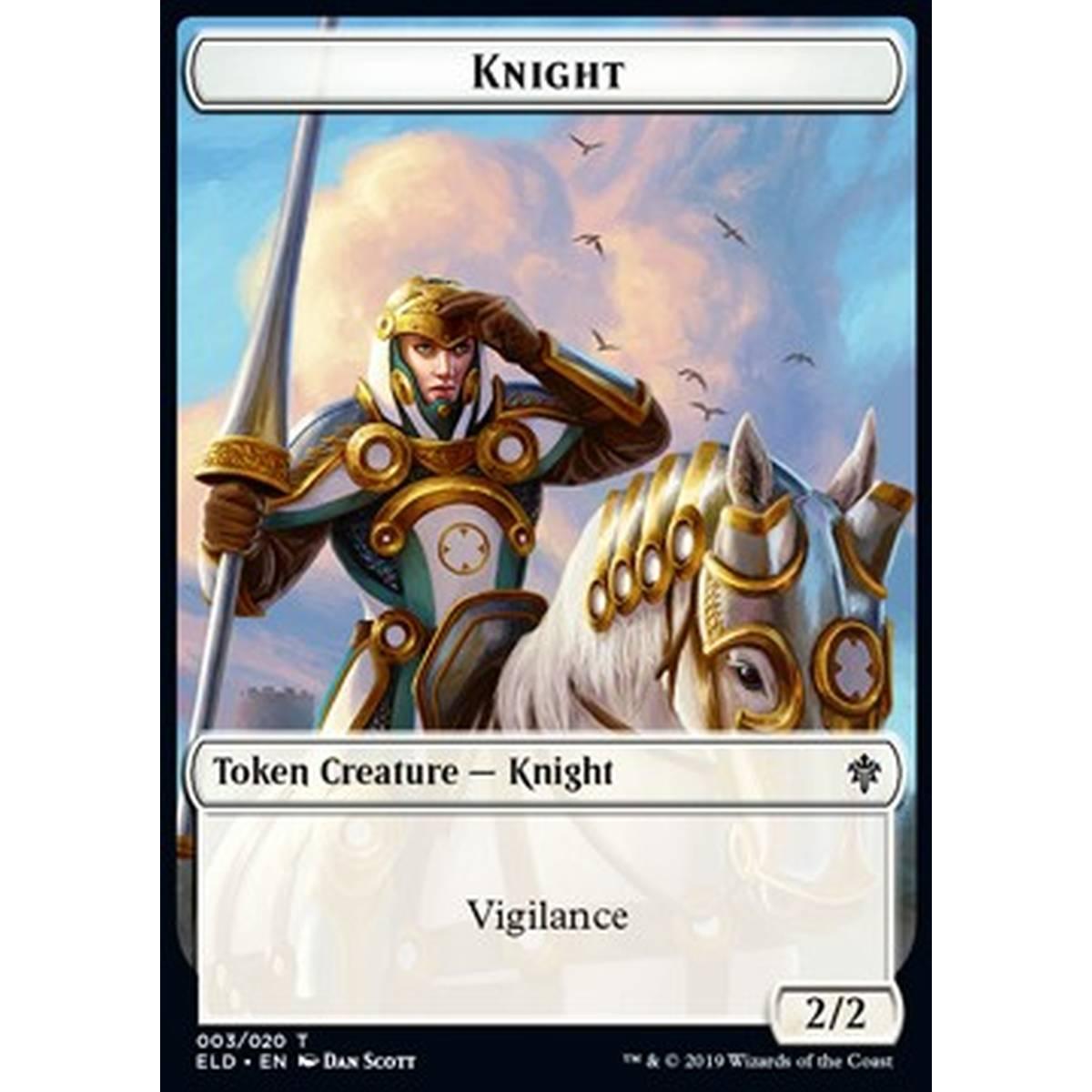 Knight Token (White 2/2 Vigilance) - Knight Token (White 2/2 Vigilance) - [XELD] [NM]