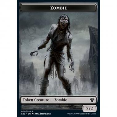 Zombie Token (B 2/2) // Human Soldier Token (W 1/1) (V.2) - Zombie Token (B 2/2) // Human Soldier Token (W 1/1) (V.2) - [C20] [NM]