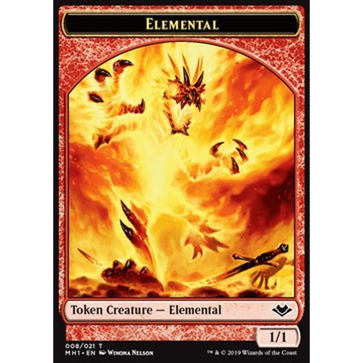 Elemental Token (R 1/1) // Bear Token (G 2/2) - Elemental Token (R 1/1) // Bear Token (G 2/2) - [MH1] [NM]