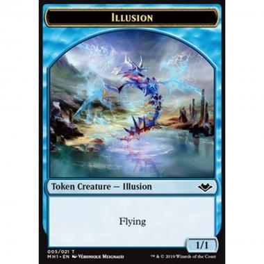Illusion Token (U 1/1 Flying) // Spider Token (G 1/2) - Illusion Token (U 1/1 Flying) // Spider Token (G 1/2) - [MH1] [NM]