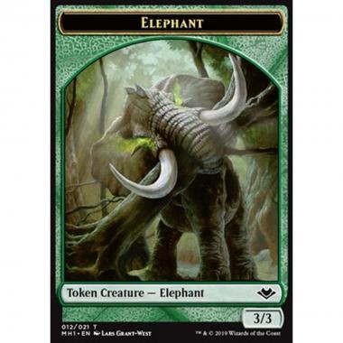 Elephant Token (Green 3/3) - Elephant Token (Green 3/3) - [MH1] [NM] [Foil]