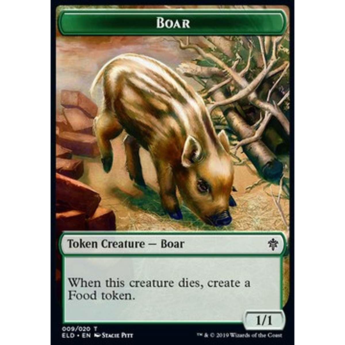 Boar Token (Green 1/1) - Boar Token (Green 1/1) - [XELD] [NM]