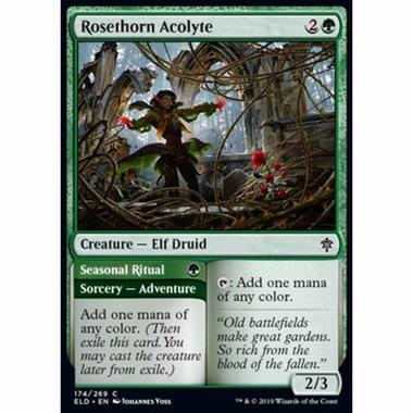 Rosethorn Acolyte // Seasonal Ritual - Accolita del Rosaspino // Rito Stagionale - [ELD] [NM] [Foil]