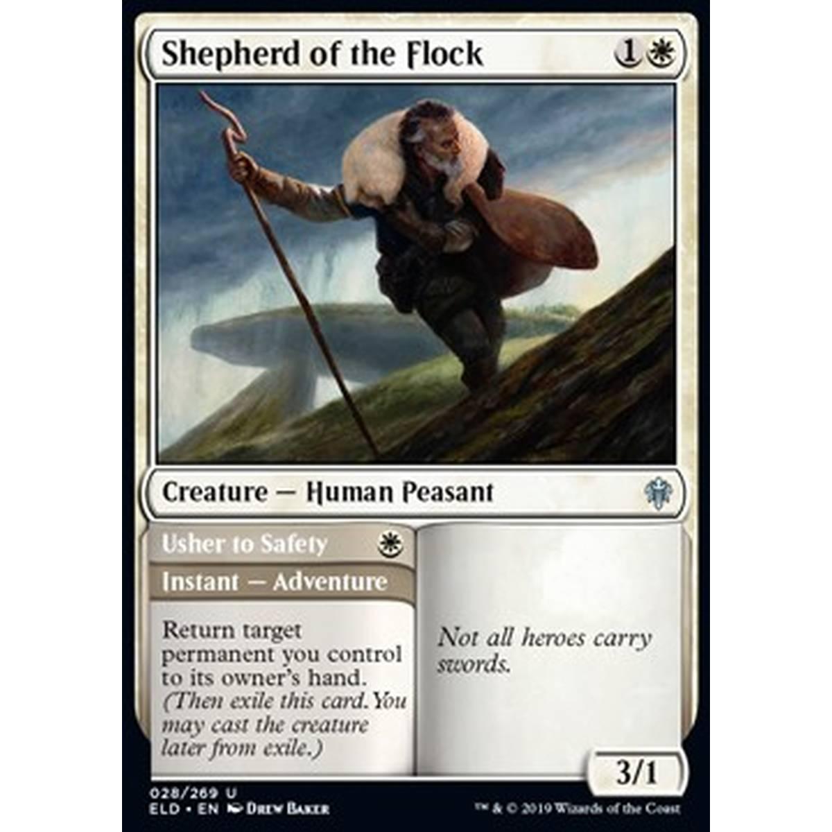 Shepherd of the Flock // Usher to Safety - Pastore del Gregge // Condurre alla Salvezza - [ELD] [NM]