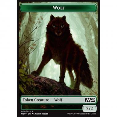 Wolf Token (Green 2/2) - Wolf Token (Green 2/2) - [M20] [NM]